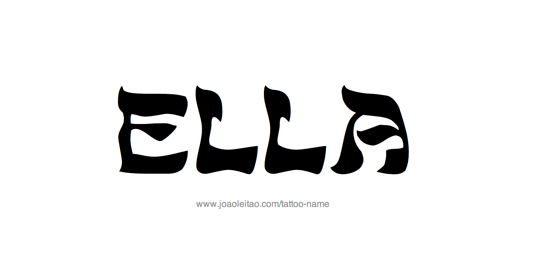 Ella Name Tattoo Designs